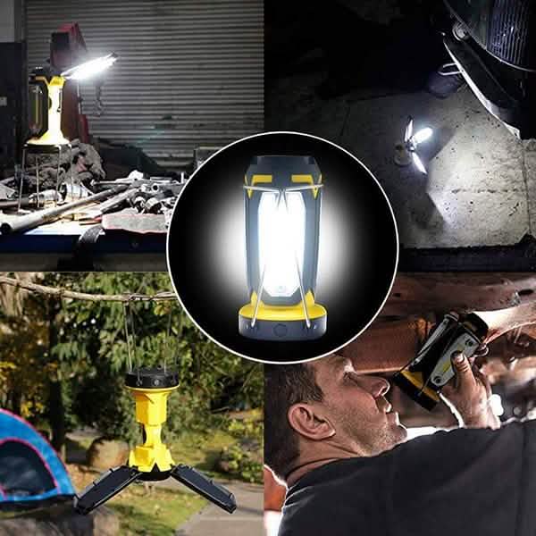 Rechargeable LED Work Light – 1,000 Lumens for Roadside Repairs, Camping & Family Emergencies