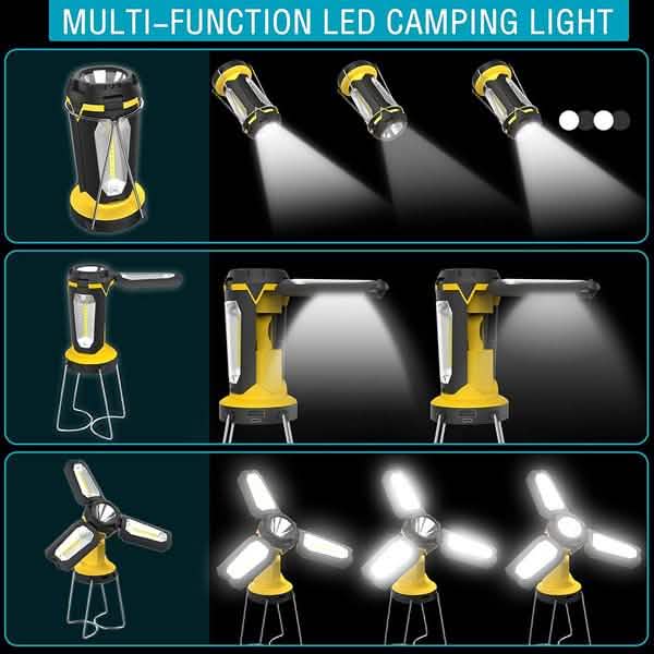 Rechargeable LED Work Light – 1,000 Lumens for Roadside Repairs, Camping & Family Emergencies