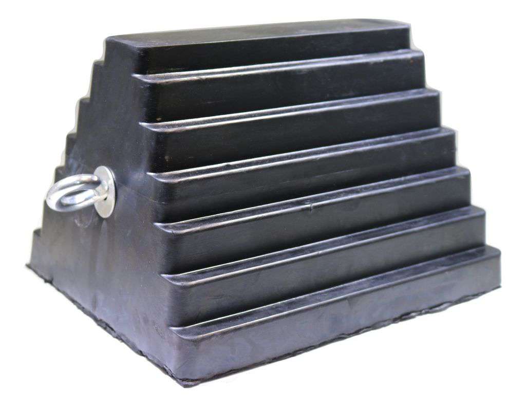 9 lb Heavy-Duty Rubber Wheel Chock – Non-Slip Vehicle Safety Block for RV, Truck, Trailer & Roadside Use