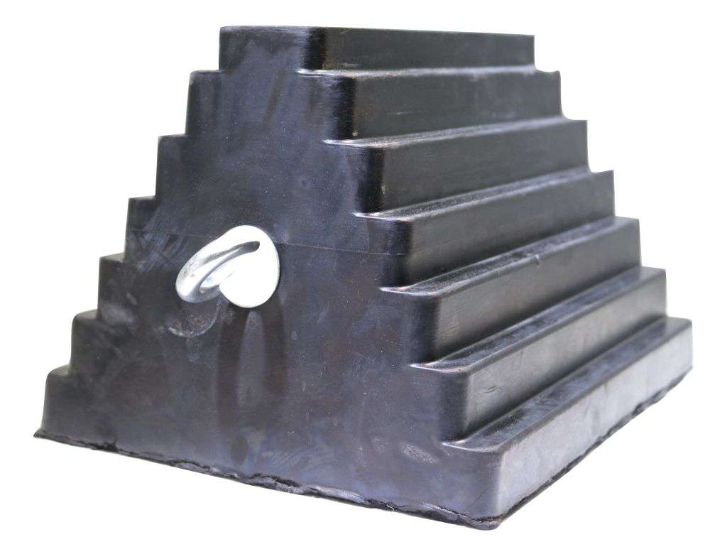9 lb Heavy-Duty Rubber Wheel Chock – Non-Slip Vehicle Safety Block for RV, Truck, Trailer & Roadside Use