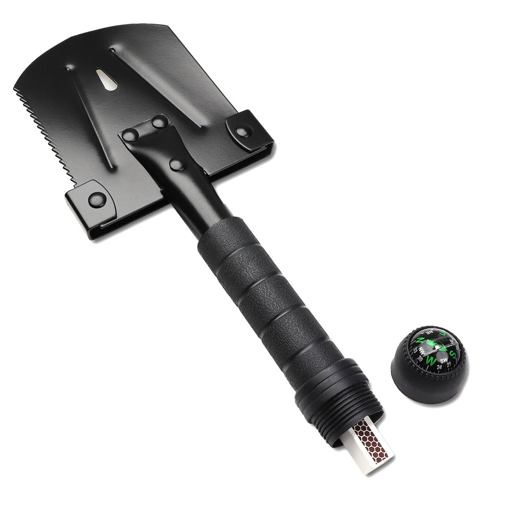 Compact Folding Survival Shovel – Multi-Function Tool with Compass & Survival Kit for Camping, Off-Road & Emergency Preparedness