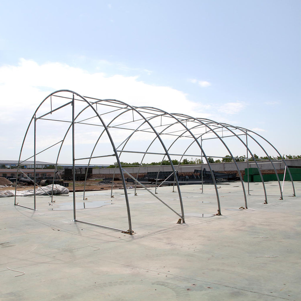 20'x30'x12' Single Truss Arch Storage Shelter – Heavy-Duty PE or PVC Cover | Vehicle, Equipment & Emergency Supply Storage